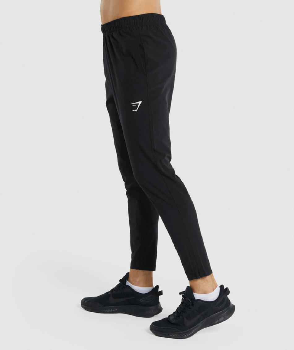 Spodnie Do Biegania Męskie Gymshark Arrival Woven Czarne | PL 3326TCE